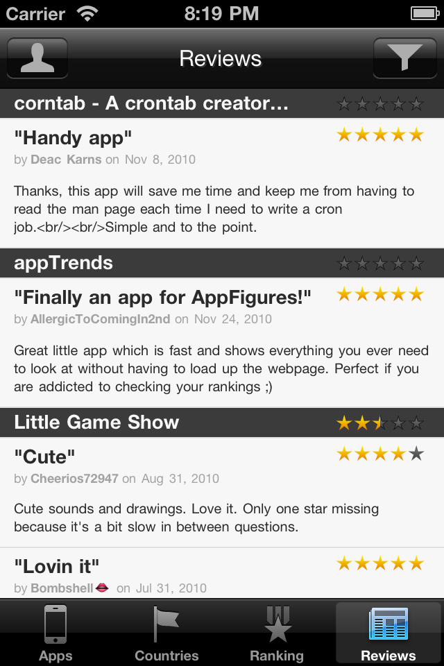 appTrends screenshot